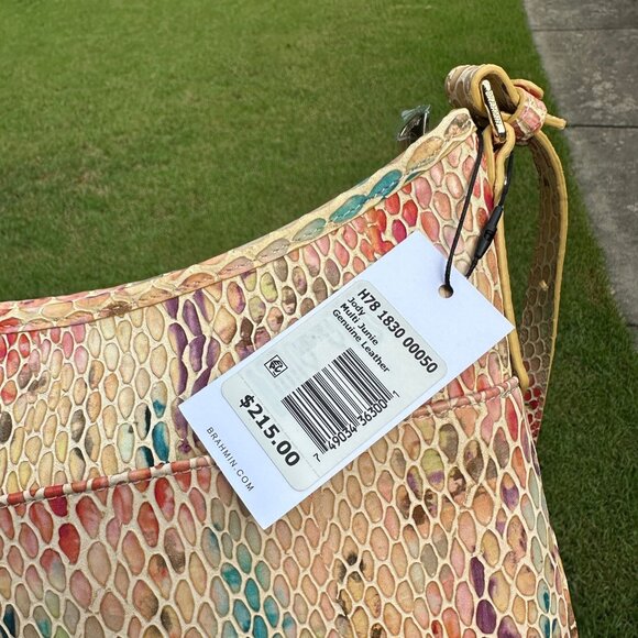 Brahmin Jody Multi Junie Snake Embossed Leather Crossbody H78183000050 NWT - Picture 10 of 16